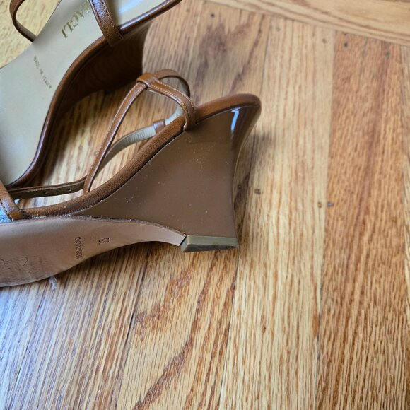 NIB Bruno Magli Women's Brown and Cream Sandals - Picture 5 of 9